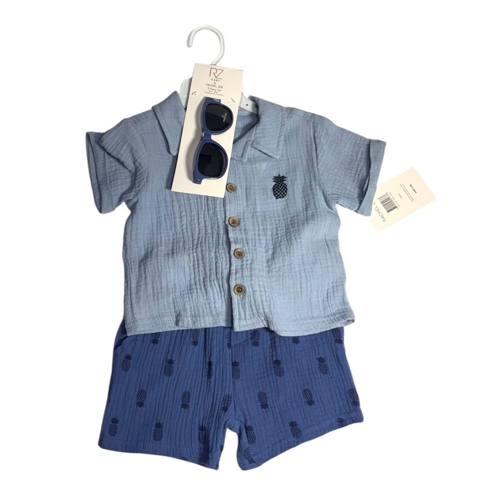 NWT Rachel Zoe Baby Outfit 18M – Pineapple Shirt, Shorts & Glasses